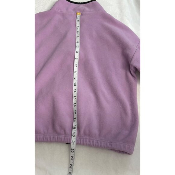 Lavender Fleece Quarter-Zip Pullover Sweatshirt W/ Kangaroo Pocket JuniorWomenL - Picture 10 of 12